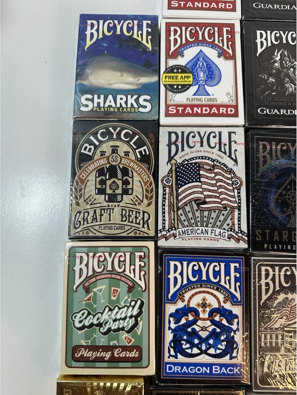 44 Playing Card Decks Lot: Bicycle, Theory11, Hoyle & More — Brand New Sealed